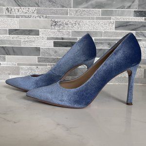 Antonio Melani x Nicola Bathie Light Blue Velvet Bonnie Pumps